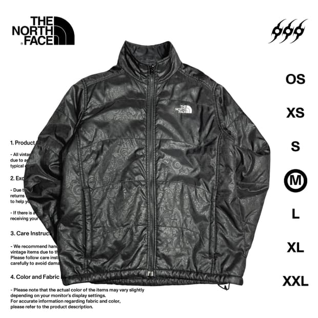 노스페이스 플로랄 패턴 M사이즈 경량패딩