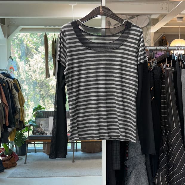 센소유니코 nero 레이어드 매쉬 롱슬리브