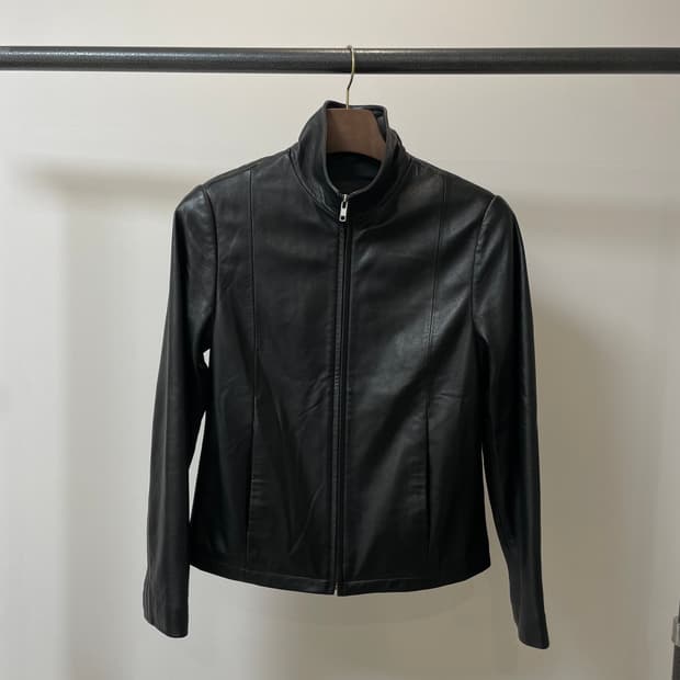 (XS) Coach 코치 싱글 라이더 램스킨 양가죽 자켓