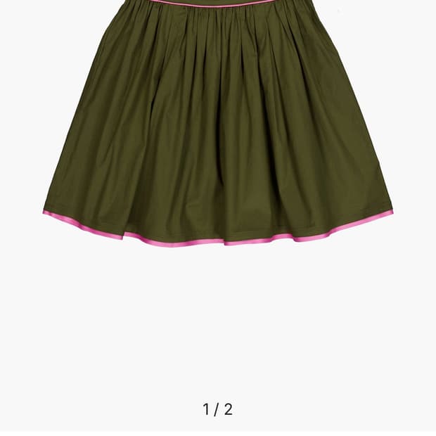 나비버스 arden skirt khaki 미디스커트