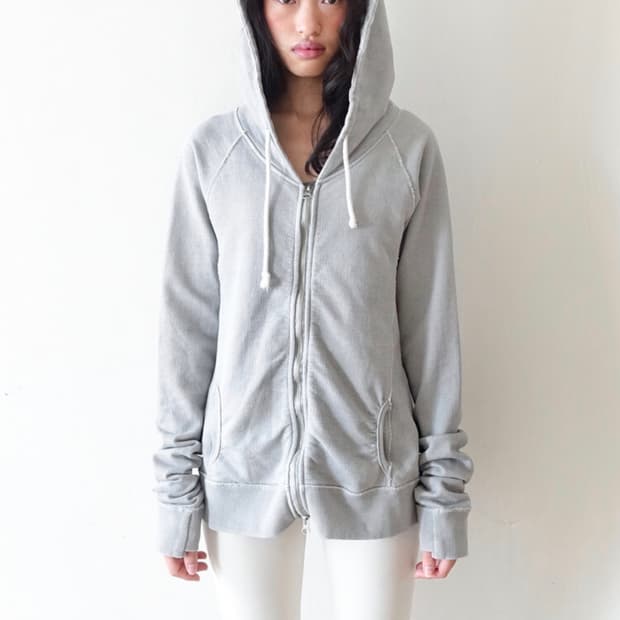 샵페어리 [fe.3] washed lily hoodie (grey)