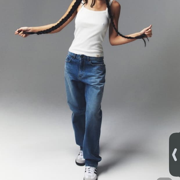 글로니) 93 Mid-Rise Losse Fit Jeans BL M