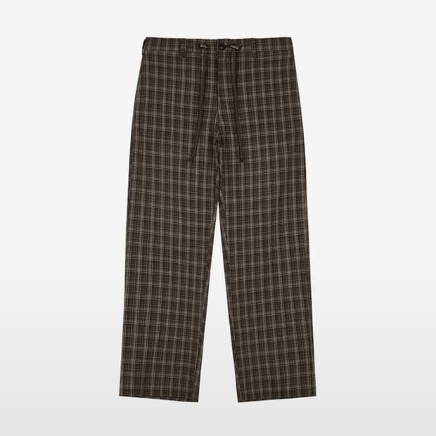 다이닛 체크 팬츠 CHECK PATTERN PANTS IN BROWN