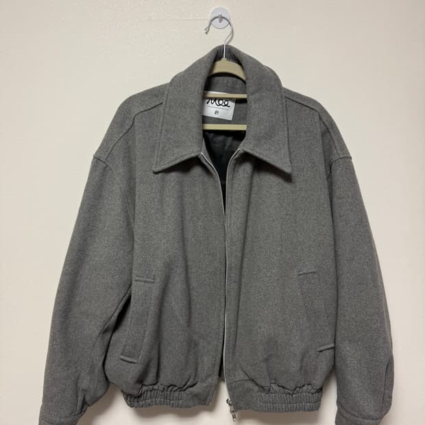 엠오오 빅카라 울 블루종 다크 그레이