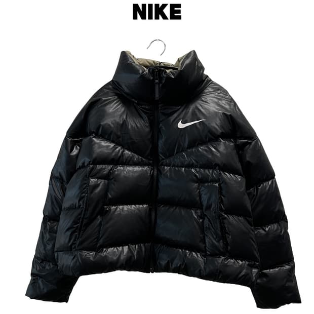 나이키 우먼스 스테이트먼트 다운 필 숏 패딩 재킷 블랙