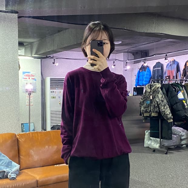 폴로 랄프로렌 네이비포니 퍼플 니트 B3682