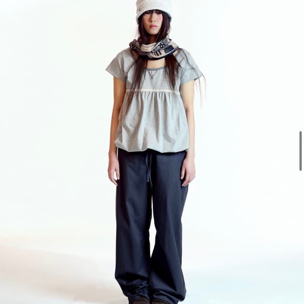 [2] 코이세이오 flow fold pants navy