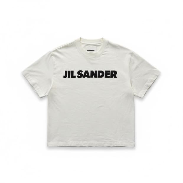 질샌더 정품 로고 반팔 티셔츠 화이트 S