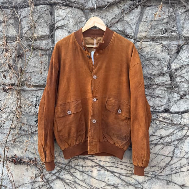 미군 a-1 스타일 빈티지 양가죽 스웨이드 자켓
