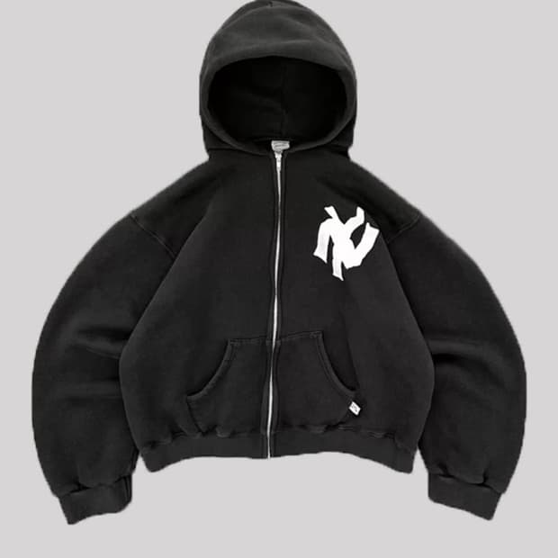 아킴보클럽 NY 후드집업 black