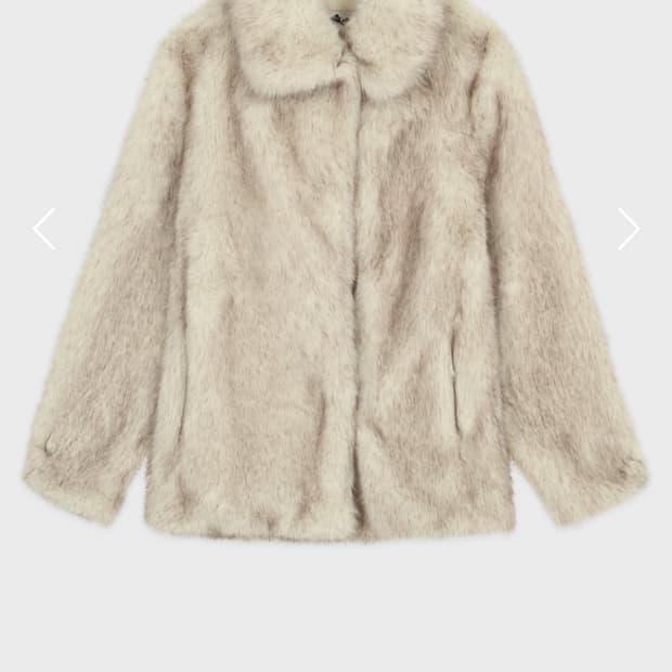 시눈 Heavy mix fur jacket - ivory (새제품)