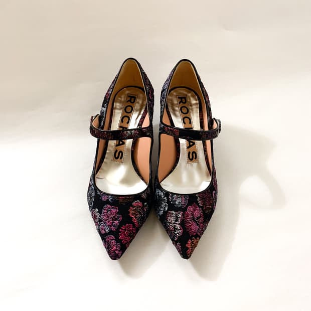 [EU37] 로샤스 플라워 자수 메리제인 구두