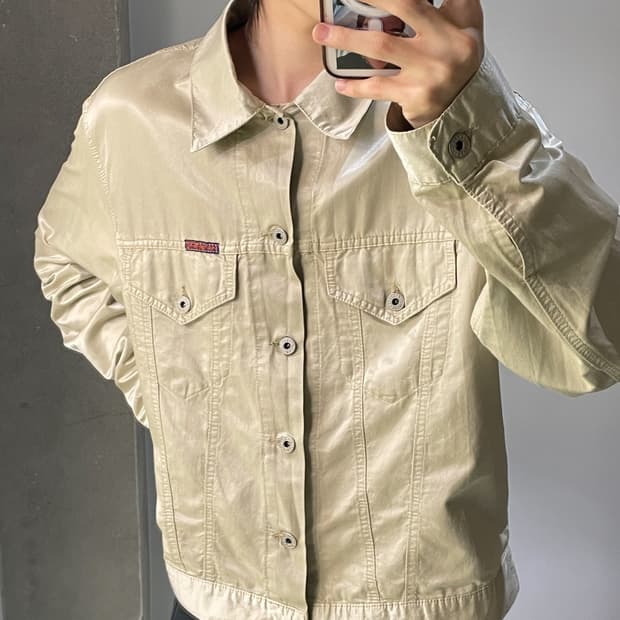 리플레이 이태리 사틴 트러커 자켓