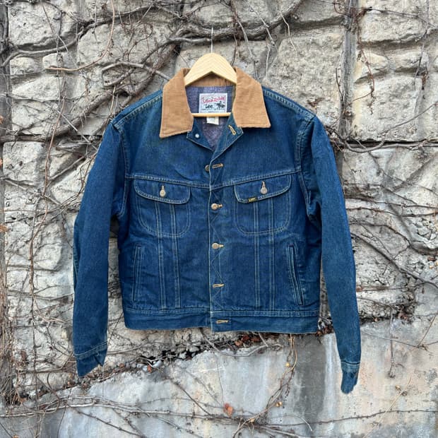 70~80s lee 빈티지 스톰라이더 블랭킷 안감 데님 트러커 자켓