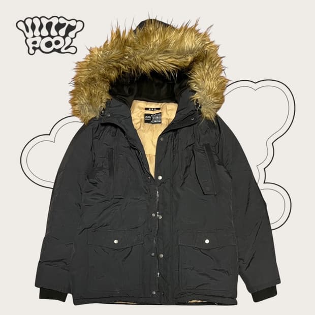 빈티지 울트라라이트 털 후드 패딩 점퍼