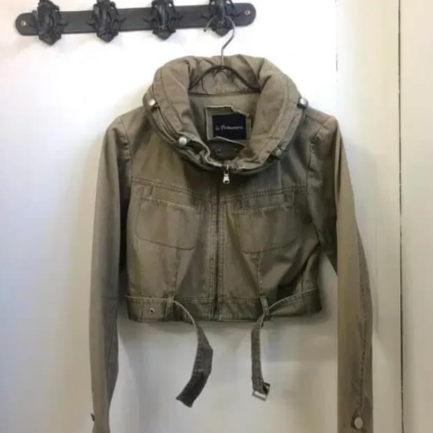 빈티지 야상 크롭 자켓