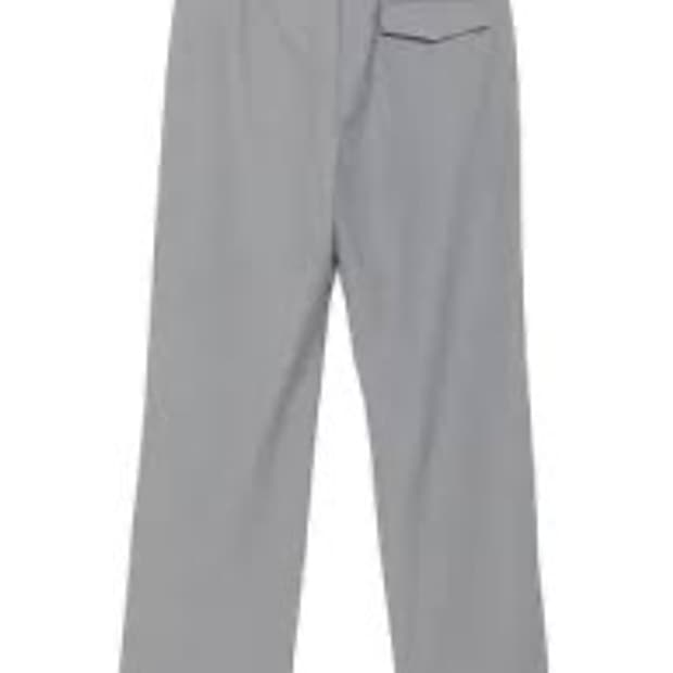 Rier waxed popeline trousers gray L