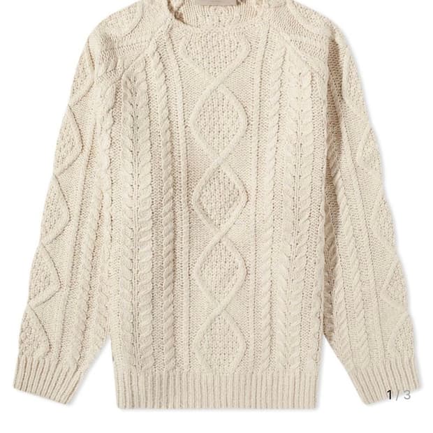 피어오브갓 에센셜 22fw 케이블 니트