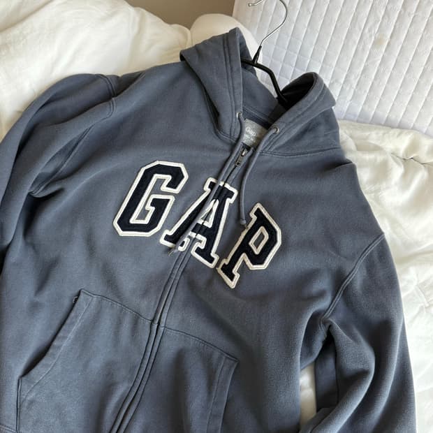 gap hood zip 갭 후드집업 뮤트그레이 M