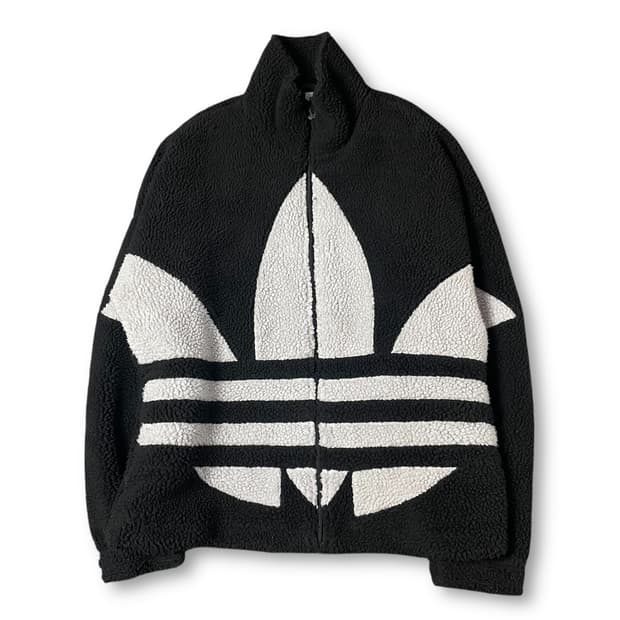아디다스 빅로고 쉐르파 뽀글이 플리스 자켓