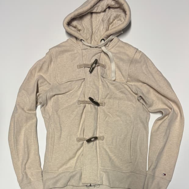 타미힐피거 귀여운 더플 떡볶이 후드집업 오트밀 M