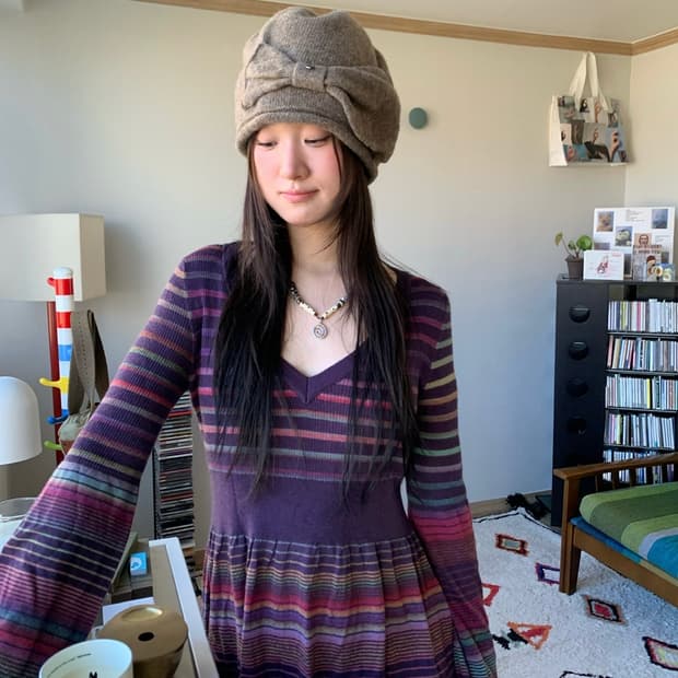 ethnic rainbow dress