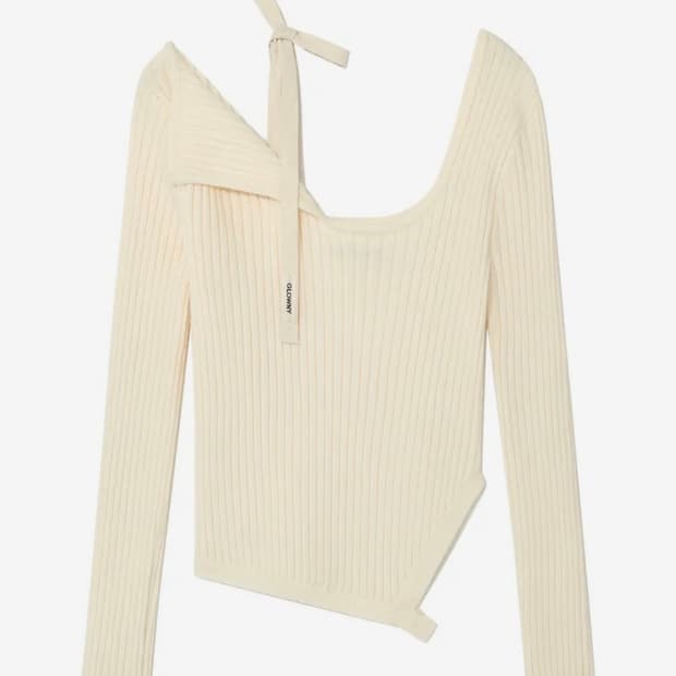 택0 새상품) 글로니 아이사 니트 탑 크림