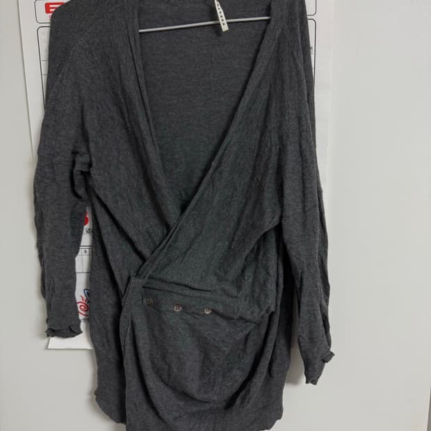 스나오구와라하라 이세이미야케 아방가르드 가디건 