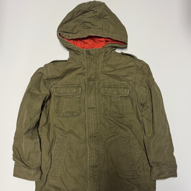 여성 Gap 갭 밀리터리 투 포켓 워크 자켓 M 카키