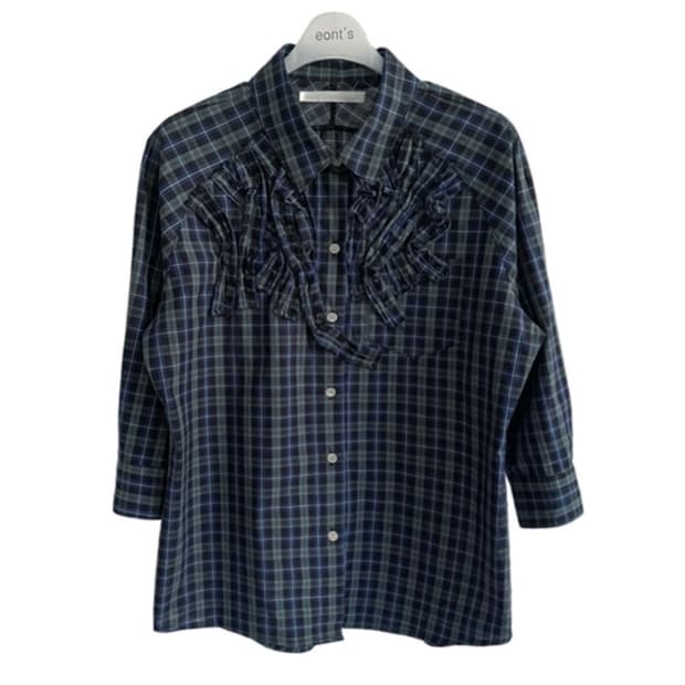 Eonts 에옹쓰 해비타트 프릴 체크 셔츠