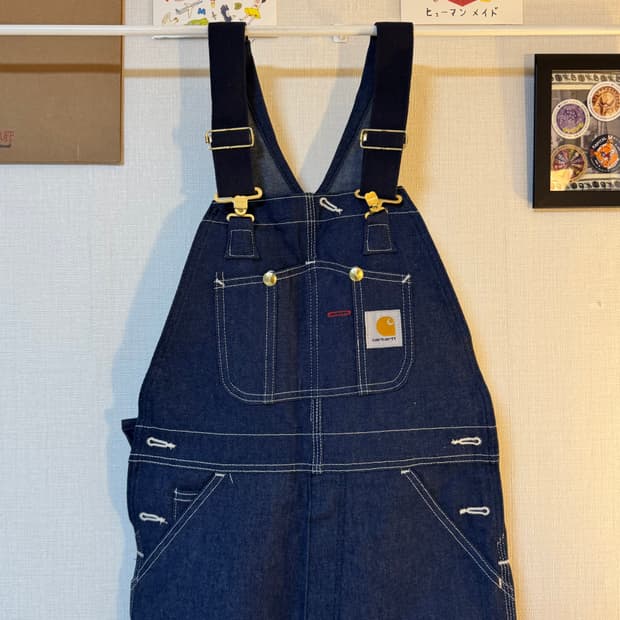 [새상품]칼하트 R08 데님 오버올 멜빵바지