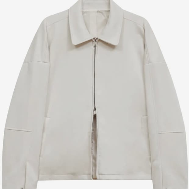 아이러니포르노 화이트라인 크루얼티프리 알파 스웨이드 자켓