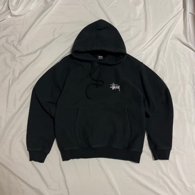 [M] 스투시 블랙 기모 후드티