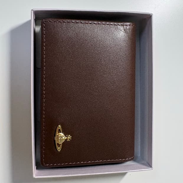 비비안웨스트우드 빈티지 워터 orb 브라운 반지갑 지갑 카드지갑