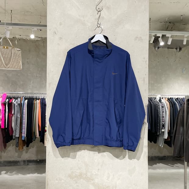 나이키 골프 네이비 올드 스쿨 스우시 윈드 브레이커