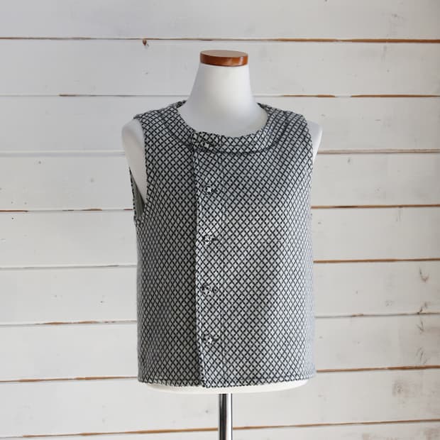 BEAMS BOY 모직 패턴 베스트 (여성용)