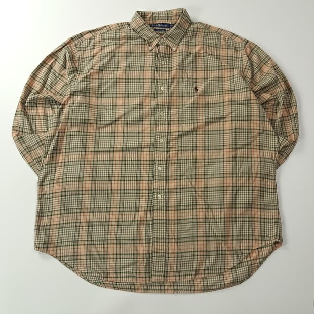 CA110 2XL 폴로 빅사이즈90s 클래식 올드머니 체크 셔츠 남방