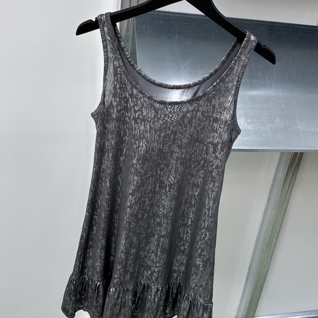 charcoal silver long sleeveless