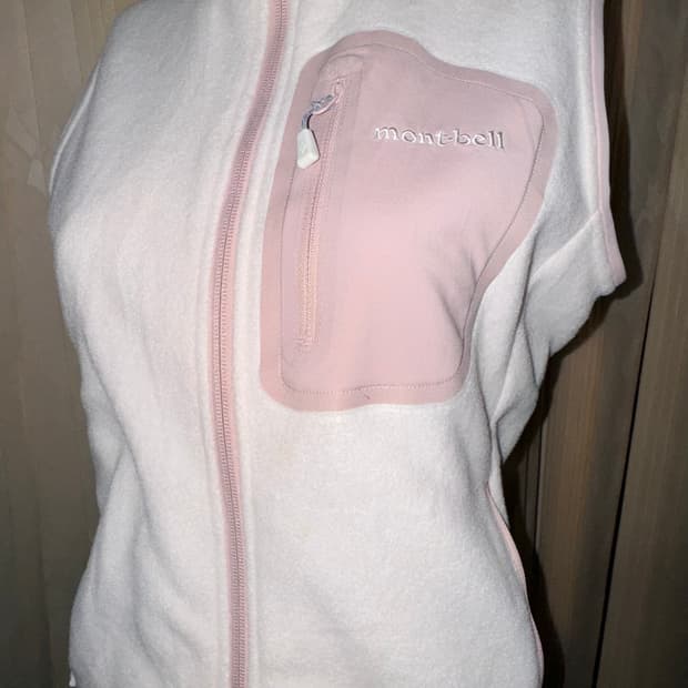 택포) 몽벨 베이비핑크 플리스 베스트