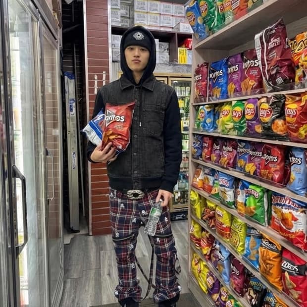 알마니 익스체인지 90s 데님 코튼 믹스 후드자켓