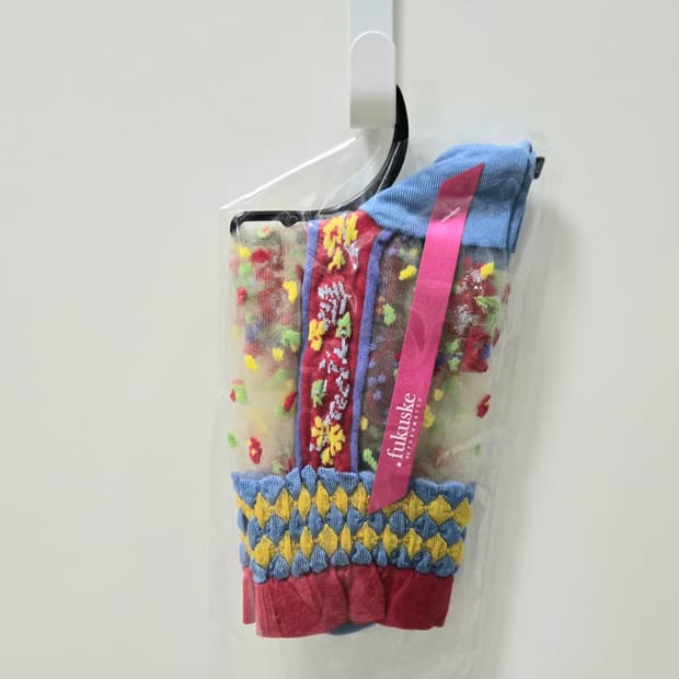 일본 후쿠스케 시스루 패션양말 중목 (23~24cm)