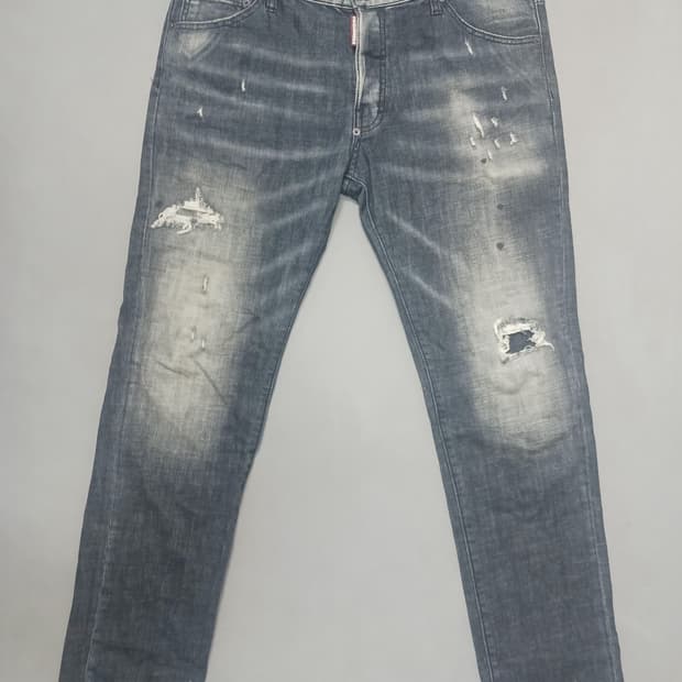 [36] 디스퀘어드2 디스워싱 슬림 블랙진 청바지