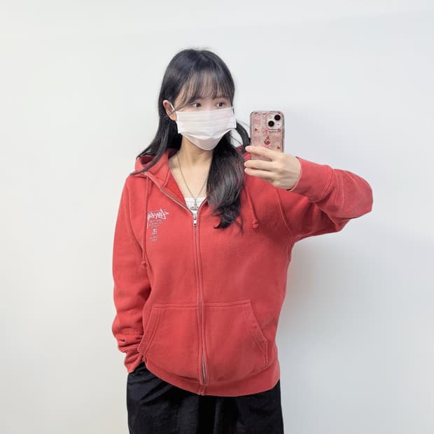 스투시 월드투어 후드집업 오렌지
