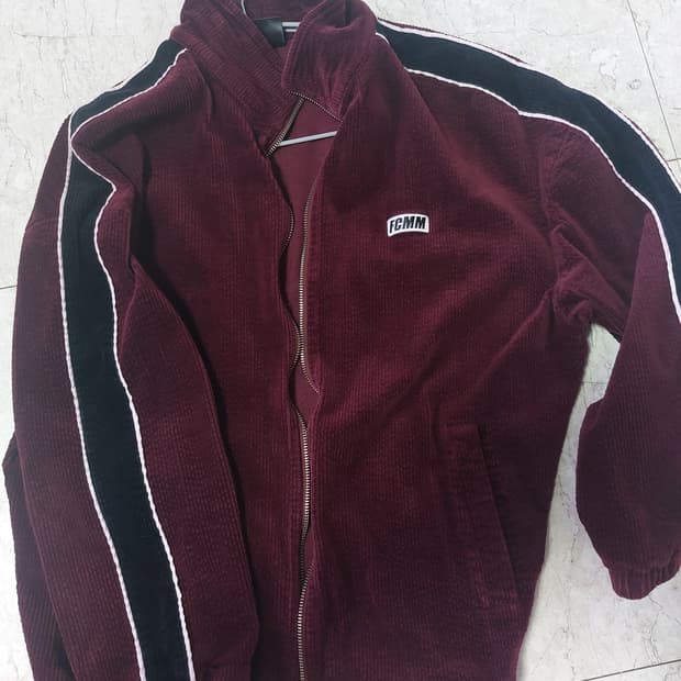 FCMM 코듀로이 트랙 자켓 버건디 L