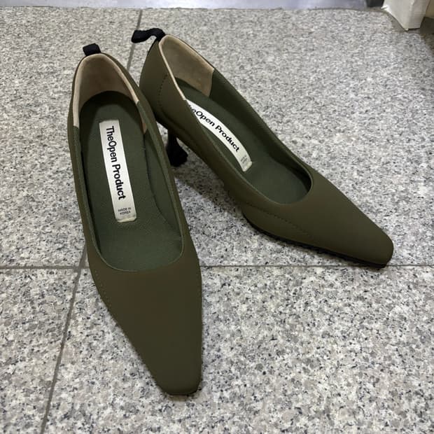 더오픈프로덕트 올리브 펌프스 힐 250 (새상품)