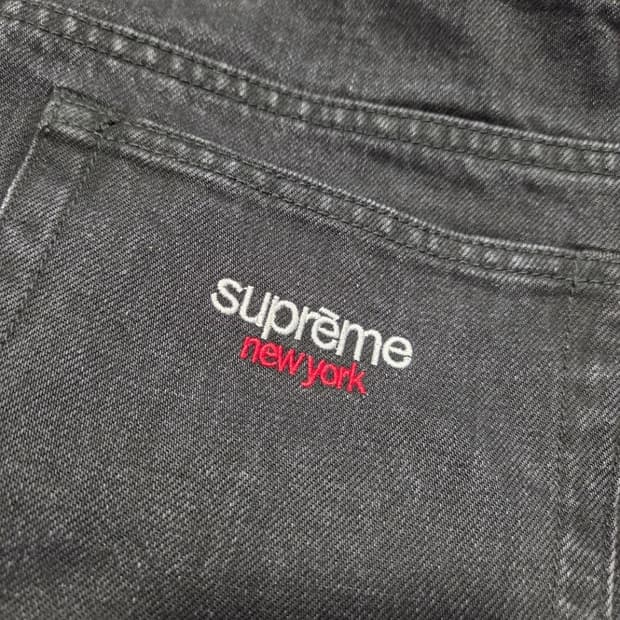 슈프림 25ss 배기진 블랙 