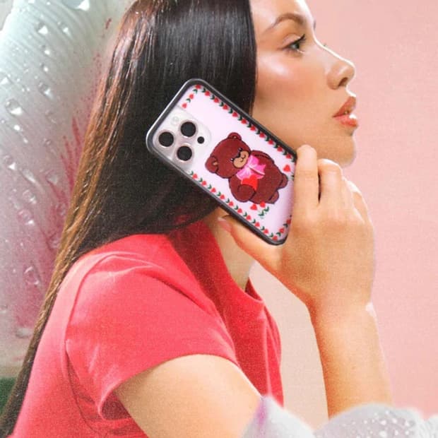 와일드 플라워 케이스 귀조 콜라보 테디베어 아이폰 12 프로 맥스