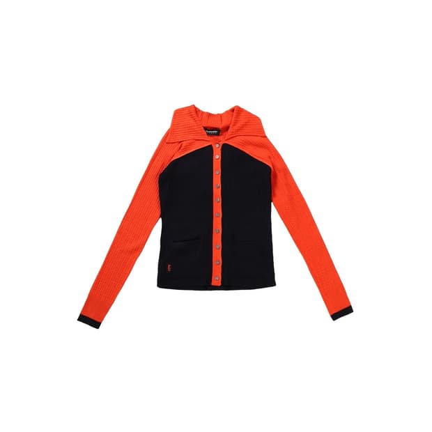 키코 코스타디노브 네이비&오렌지 로버 니트 가디건