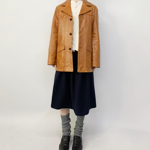 빈티지 웨스턴 레더 자켓