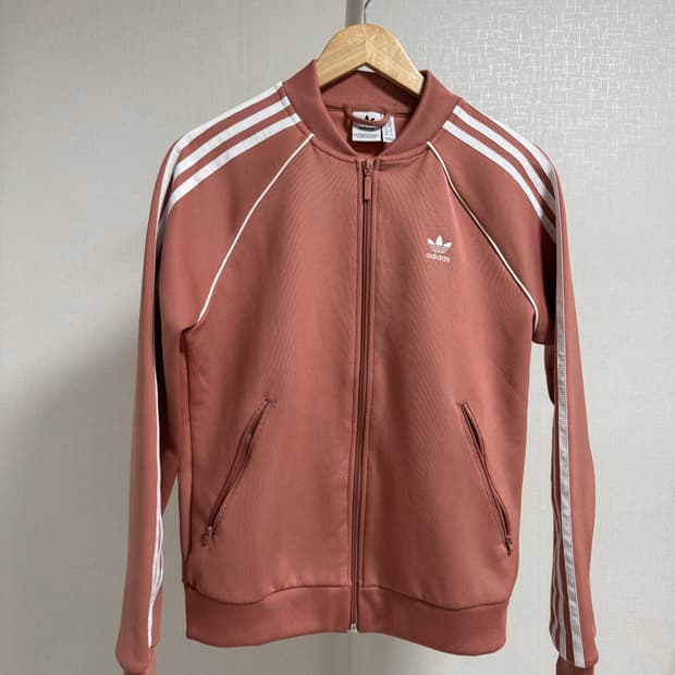 아디다스 삼선 트랙탑 핑크 S
